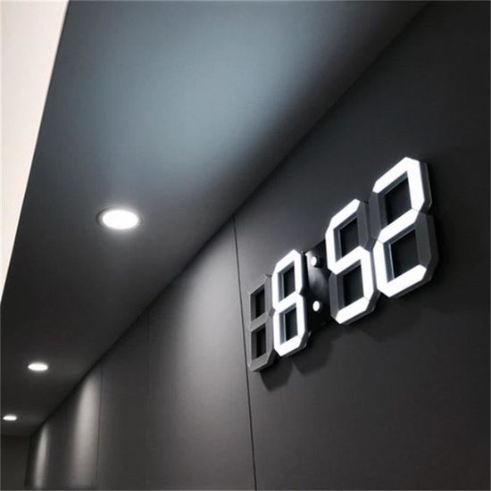 3D LED Horloge Murale Design Moderne Numérique Horloge de Table Alarme Veilleuse Saat reloj de pared Montre Pour Maison Décoration