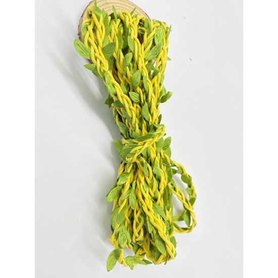 PAITOK Ruban Feuilles De Vigne Artificielles 10m - Ficelle Jute Naturelle Avec Feuillage Vert Pour Décoration
