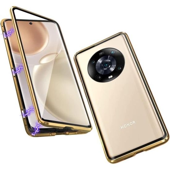 Coque Honor Magic 4 Pro Adsorption Magnétique 360 Protection Devant Retour Verre trempé coque adsorption magnetique