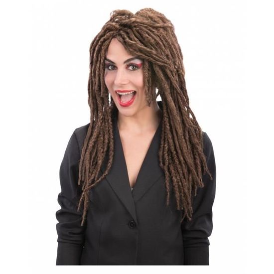 Perruque Rasta Longue - HORRORSHOP - Marron - Femme - Style Afro