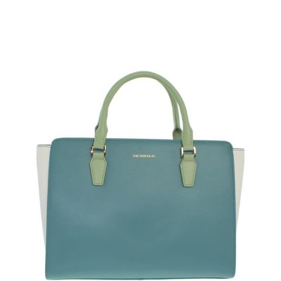 Sac a main Mac Douglas Alonso Elodie en cuir ref mac36642 Bleu 38 25 12 Jaune Cdiscount Bagagerie Maroquinerie