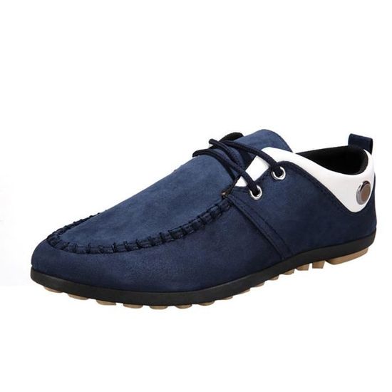 Chaussures Mocassins Plates Unisexe - Style Loafer Oxford à Lacets | Dessus Synthétique, Semelle Plate - 11