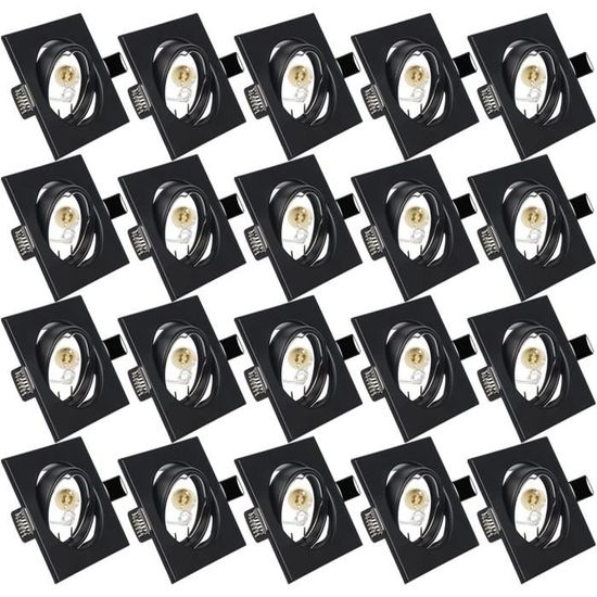 Tofisr Projecteurs Spot Encastrable GU10 Set Cadre Avec Douille Céramique GU10, Noir Mat Rond Cadre De Montage Spot LED, Ouverture 55mm-70mm, Pour Tofisr Projecteurs Spot Encastrable GU10 Set Cadre Avec Douille Céramique GU10, Noir Mat Rond Cadre De Montage Spot LED, Ouverture 55mm-70mm, Pour
