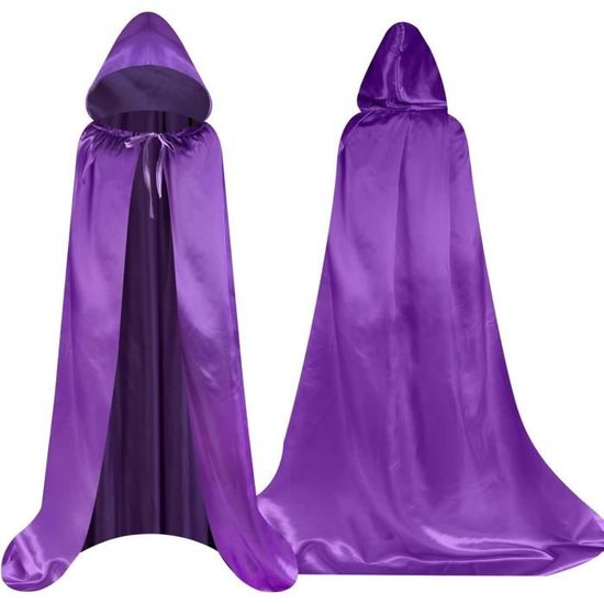 Cape à Capuche Halloween EONPOW - Costume Sorcier Sorcière Cosplay, Tailles S à XXL, Polyester Noir
