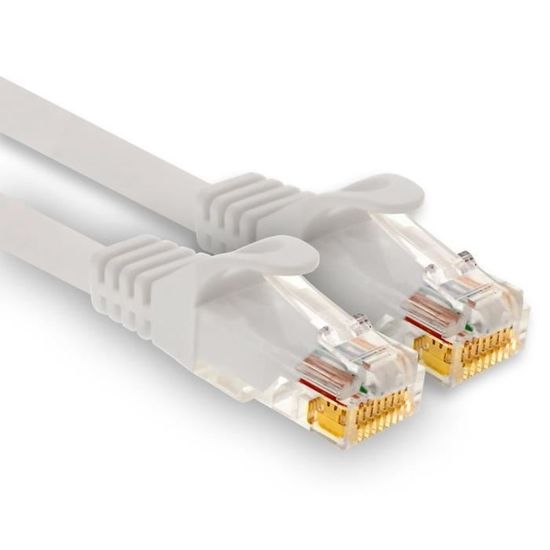 1 Câble Réseau Cat7 De 7,5 M, Lan & Cat 7 Pour Une Vitesse