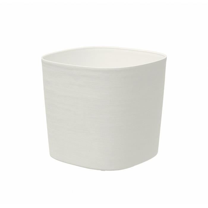 Pot avec réserve d'eau GARDEN ID Respect 40 x 40 cm 100% déchets ménagers 100% recyclable Surface structurée.