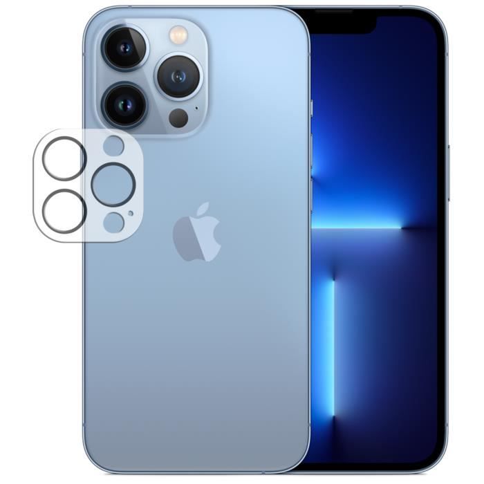 Protecteur D'Objectif Caméra IPhone 13 Pro / 13 Pro Max - Verre Trempé 9H, Anti-Rayures, Monture Métal, Installation Facile Sans Bulle - 4