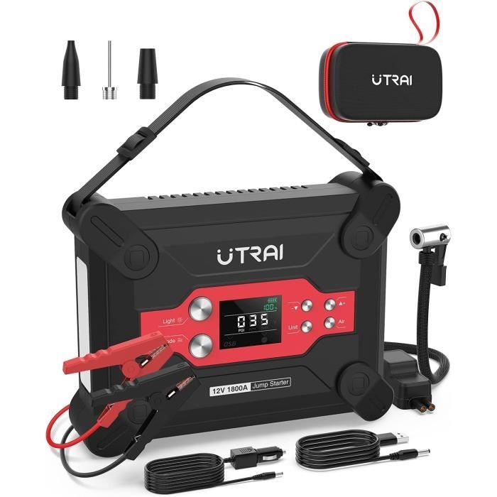 UTRAI Jstar 6 Booster Batterie Voiture et Compresseur d'air Portatif Démarreur de Voiture Moto Portable Jump Starter (8.0L Diesel)