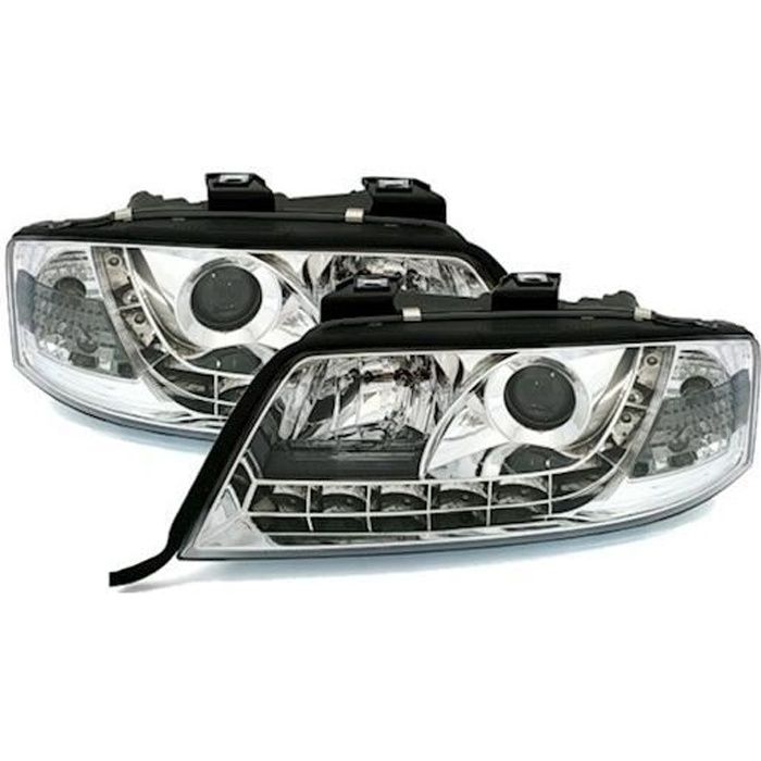 2 FEUX PHARE AVANT DEVIL EYES A LED POUR AUDI A6 C5 DE 1997 A 4/2001