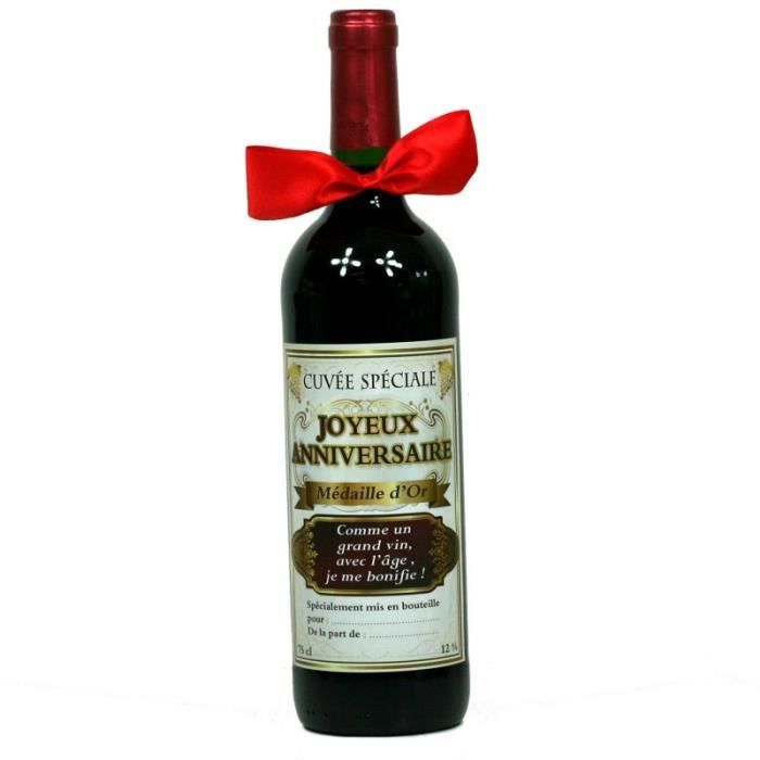 Bouteille de Vin - Cuvée Spéciale Joyeux Anniversaire