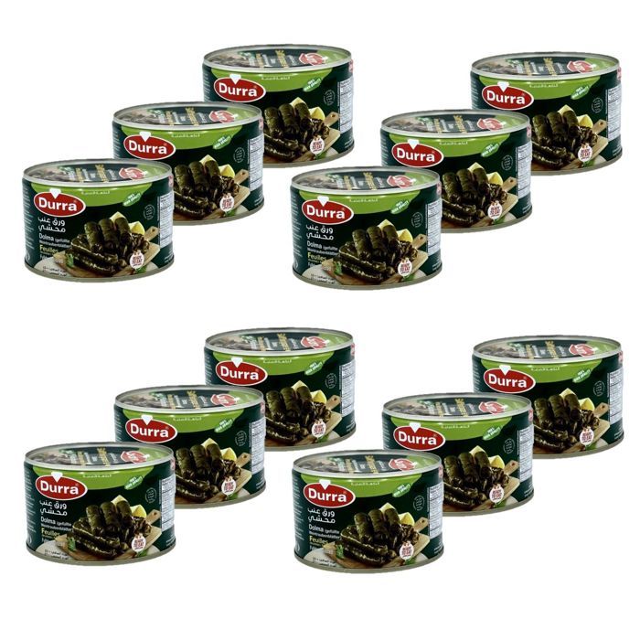 Lot 12x Feuilles de vigne farcies au riz / Dolma - Durra - 400g