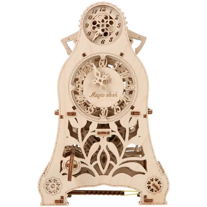 Bricolage assemblage jouets en bois Transmission modèle magique pendule horloge Woodcraft Construction Kit assemblage Puzzle jouet