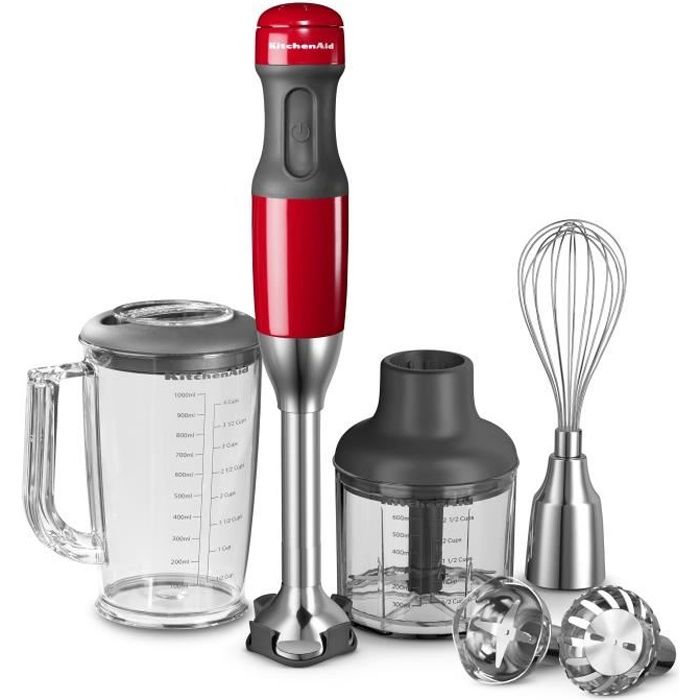 KITCHENAID 5KHB2571EER Mixeur plongeant avec hachoir - Rouge