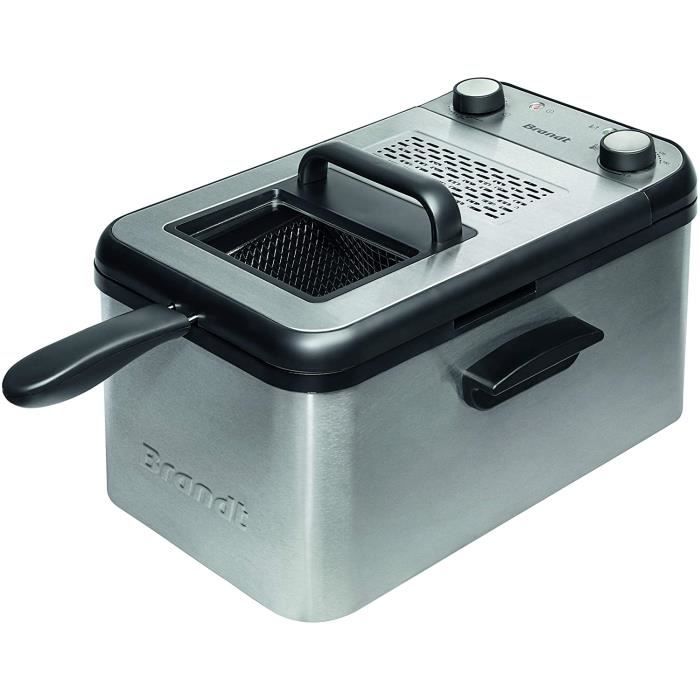 FRITEUSE Brandt FRI3200 - Friteuse - Jusqu'à 1,2Kg de pommes de terre frites - Minuteur 30 min - Filtre anti-odeur - 264