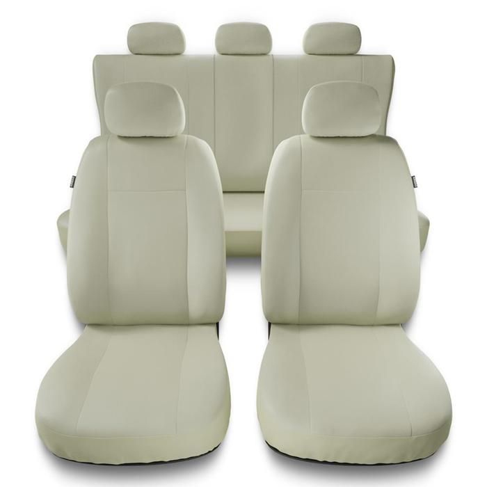 CMP-BE Beige - Housses de sieges universelles compatibles avec AUDI A3 8L 8P 8V (simili cuir) PU9301