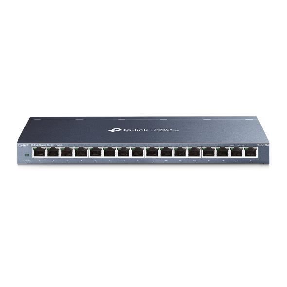 TP-LINK Commutateur Ethernet TL-SG116E 16 Ports - 2 Couches supportées - Paire torsadée - Bureau