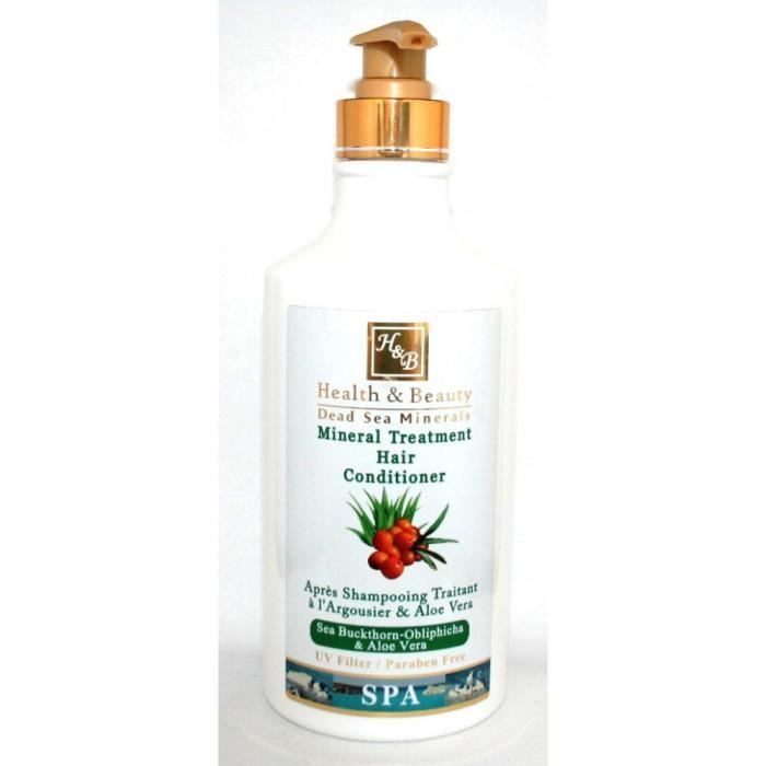 Health and Beauty Dead Sea Minerals - Après-shampoing traitant à largousier et l'aloe vera - 780 ml