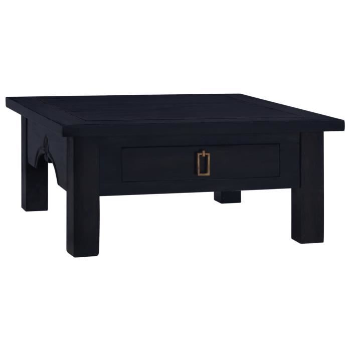 Meuble Déco, Table Basse Café - Salle de sejour - Table d'appoint - Café noir clair 68x68x30 cm Bois d'acajou massif - 43725