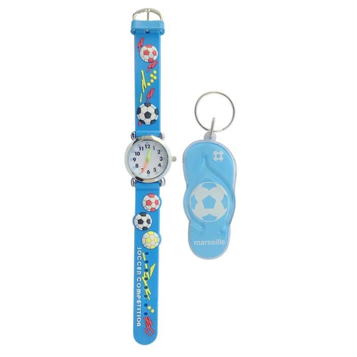 COFFRET MONTRE ENFANT OM OLYMPIQUE DE MARSEILLE DROIT AU BUT