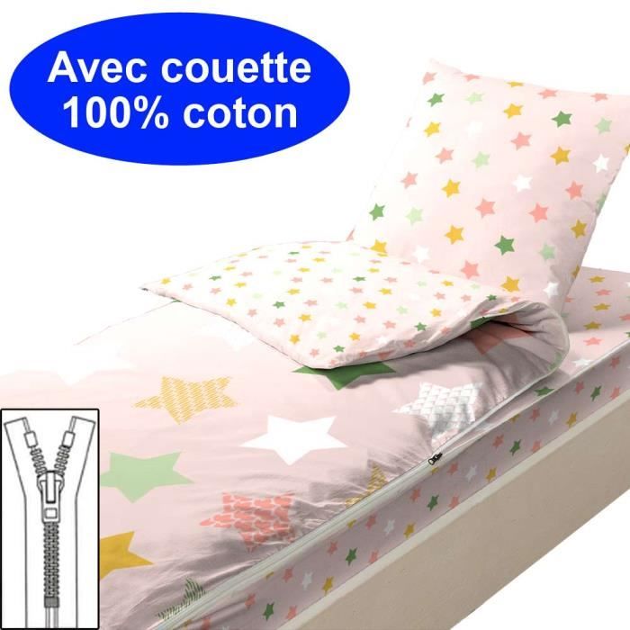 Couchage avec couette 90x190 Loula Pêche