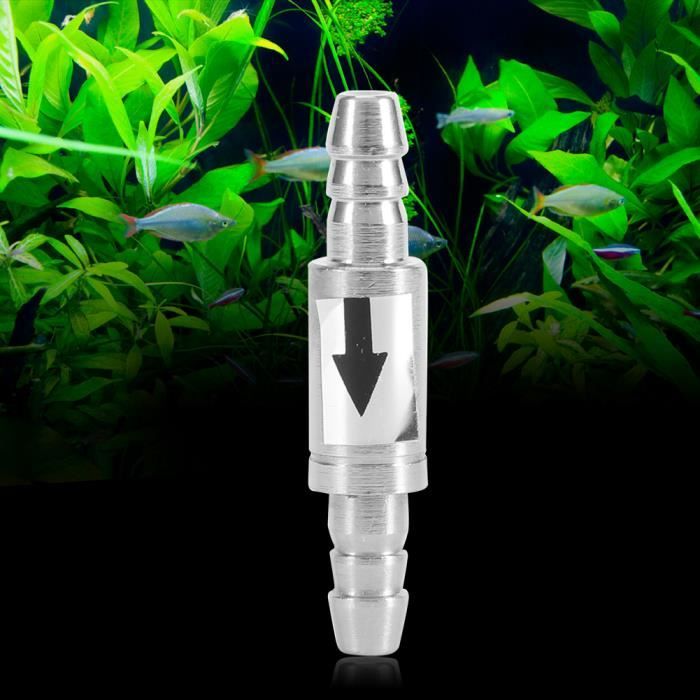 Clapet anti-retour CO2 en acier inoxydable pour système CO2 d'aquarium Diffuseur de CO2 d'aquarium et pompe à air 111558