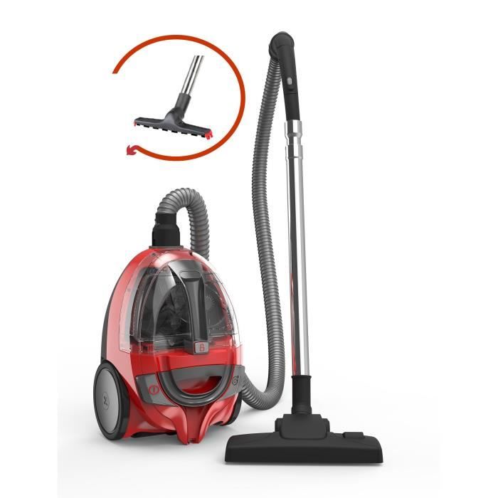 DIRT DEVIL DD2630-1 Aspirateur traîneau sans sac BIBOX - 800W - 80 dB - A - Rouge
