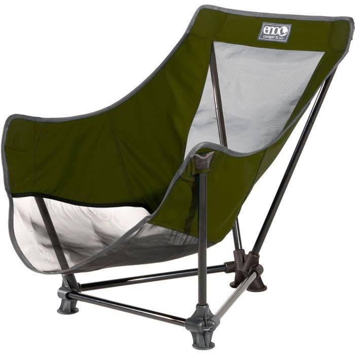 Eno chaise de camping Lounger SL76 x 57 cm nylon/aluminium vert/gris