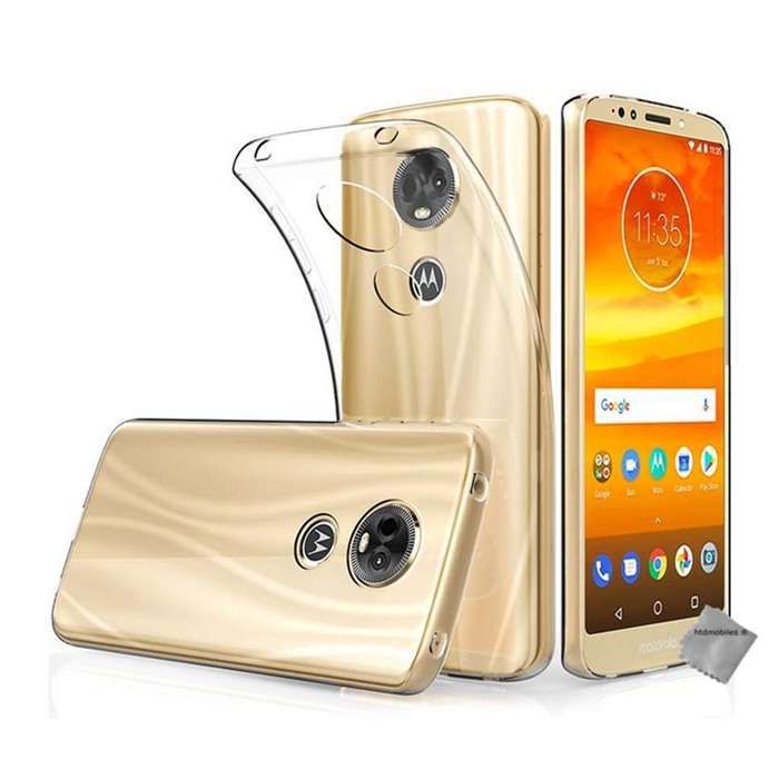 Coque silicone gel fine pour Motorola Moto G6 Play + film ecran - TPU TRANSPARENT