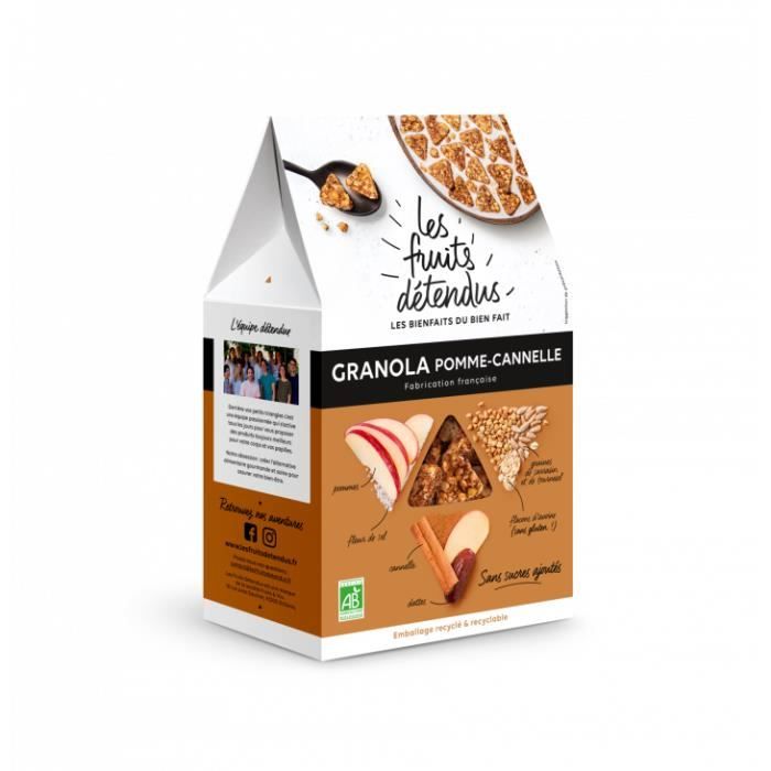 Granola pomme cannelle 300gr - Les Fruits Détendus