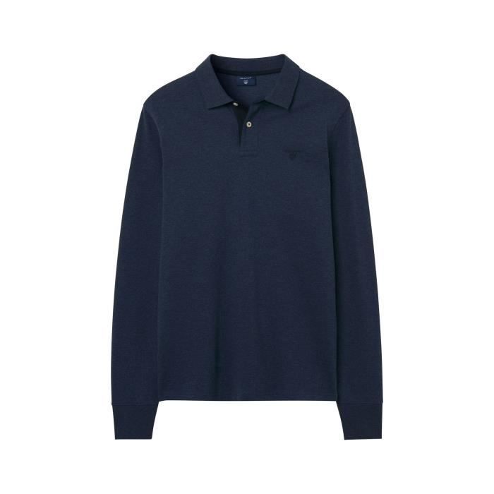 Gant Polo Manches Longues Bleu Homme 255105-487