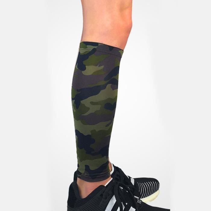 PROTEGE-CHEVILLES - CHEVILLERE,1 pièces mollet Compression jambe manchon extérieur mollet jambe manches - Type camouflage-L