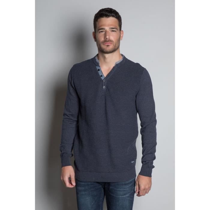 DEELUXE Pull vol V boutonné JOYASON Navy