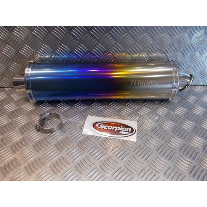 silencieux scorpion ovale flame titane 450 mm moto 761807 SC50ATEO pot echappement