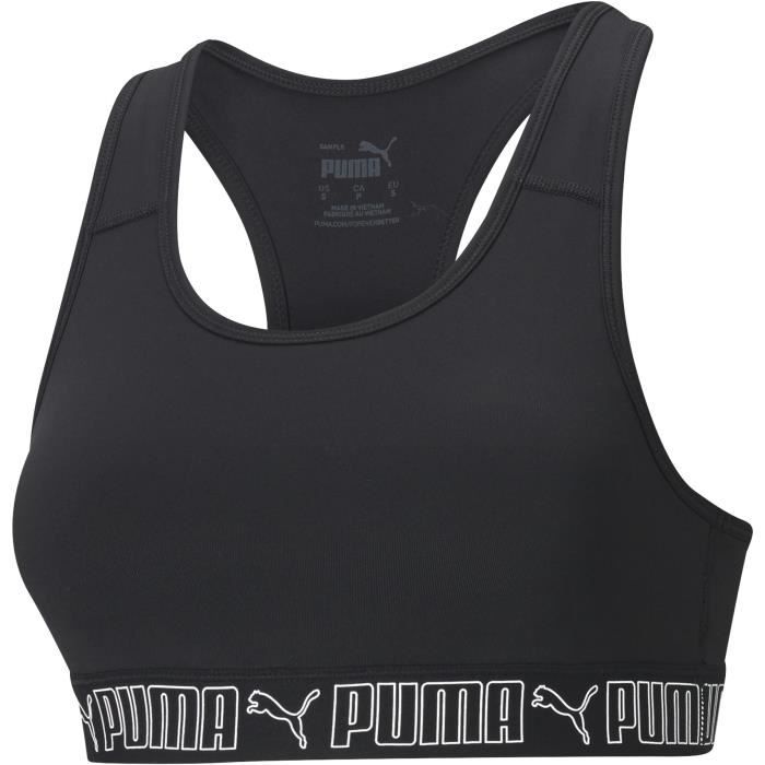 PUMA - Brassière sport Mid Impact Strong - coques amovibles - technologie DRYCELL - polyester recyclé - noir - femme