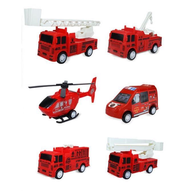 RMEGA Camion de pompiers jouet pour enfants, modèle de voiture à reculer