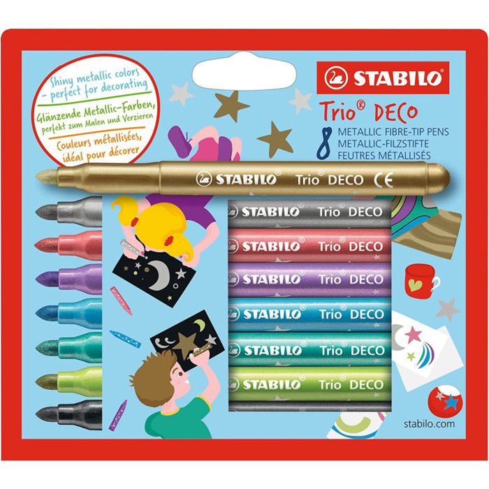 STABILO Etui x8 Feutres Metallisés