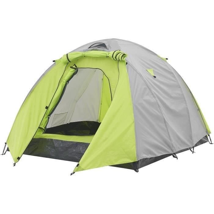 SURPASS - Tente de camping - 3 personnes - Vert & Gris