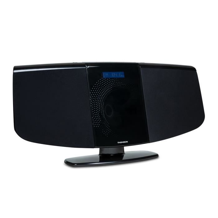 THOMSON MIC401BT - Chaîne verticale Bluetooth, Radio, CD, MP3 et USB - Noire