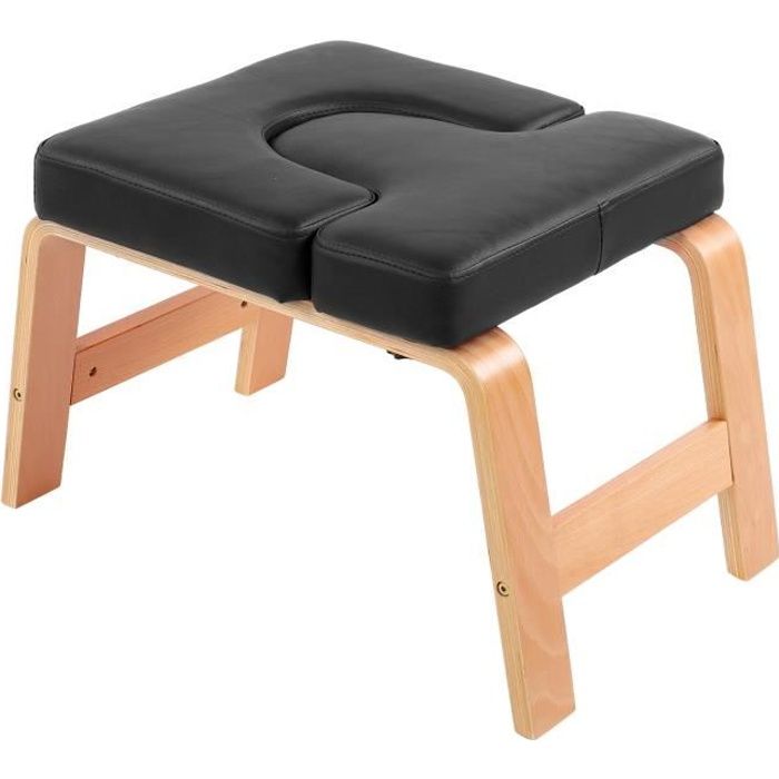Chaise de yoga Chaise d'Inversion de Yoga Tabouret de Poirier de Musculation à Maison de Gym de Femmes Hommes(Noir ) HB022