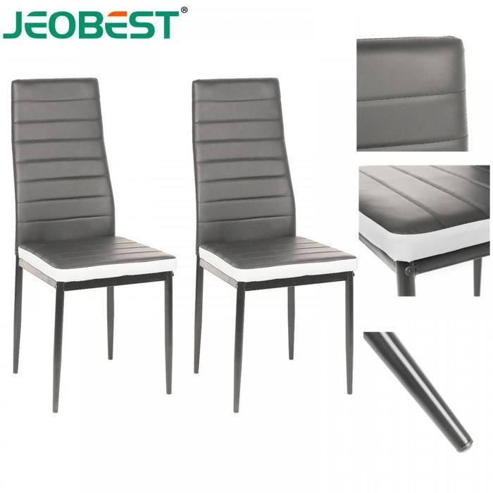 JEOBEST LOT DE 2 CHAISES DE CUISINE LES PIEDS SONT ÉQUIPÉS DE TAPIS DE PIED ANTIDÉRAPANTS QUI SONT SÛRS ET ANTIDÉRAPANTS