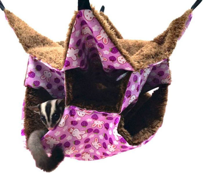 Comparer les prix de Hamac pour petit animal domestique - Triple lit pour rat, cochon d'Inde - Accessoires de literie confortable - Tunnel pour furet -