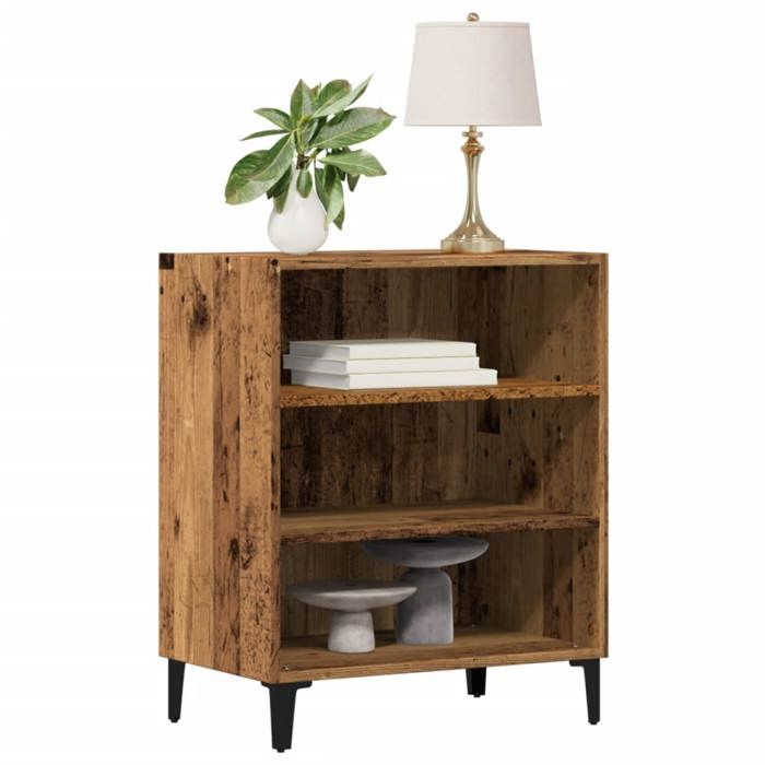 vidaXL Buffet vieux bois 57x35x70 cm bois dingénierie armoire de rangement meuble dentrée meuble dappoint 856474