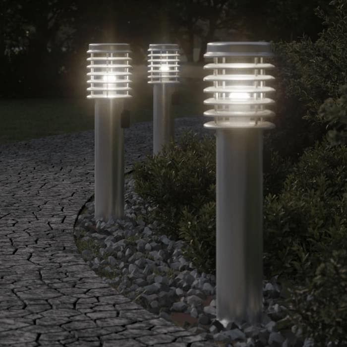 vidaXL Lampadaire dextérieur et sortie 60 cm acier inoxydable éclairage au sol dextérieur éclairage au sol de 4006373