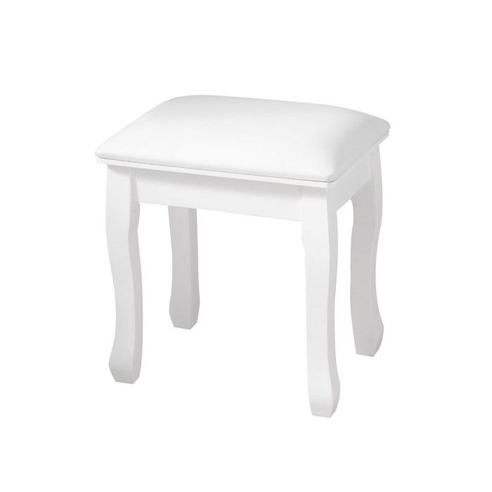 Tabouret coiffeuse carré banc maquillage coton élastique siège piano rembourré moderne salon salle bain ottoman pieds incurvés