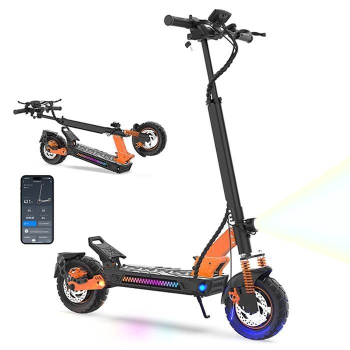 TUNO NT3S Trottinette Electrique - 1000W -45km/h - Autonomie 35-45km - 48V13Ah - 10 Pouces - 4 Modes - Pliable
