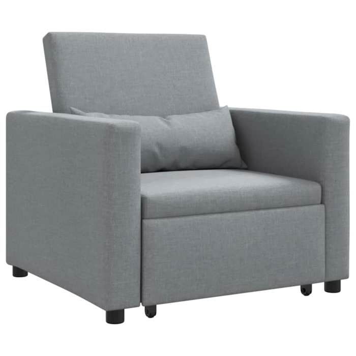 CHIC Canapé Lit Simple Gris clair 90 x 165 x 87 cm tissu - 90x165x87 cm 899029 S11
