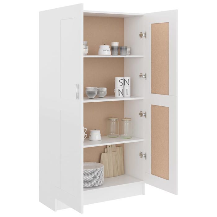 SALE dhiver Bibliothèque Multi-Rangement - JILLS - armoire à livres - Blanc 825x305x150 cm Bois d’ingénierie BB1670