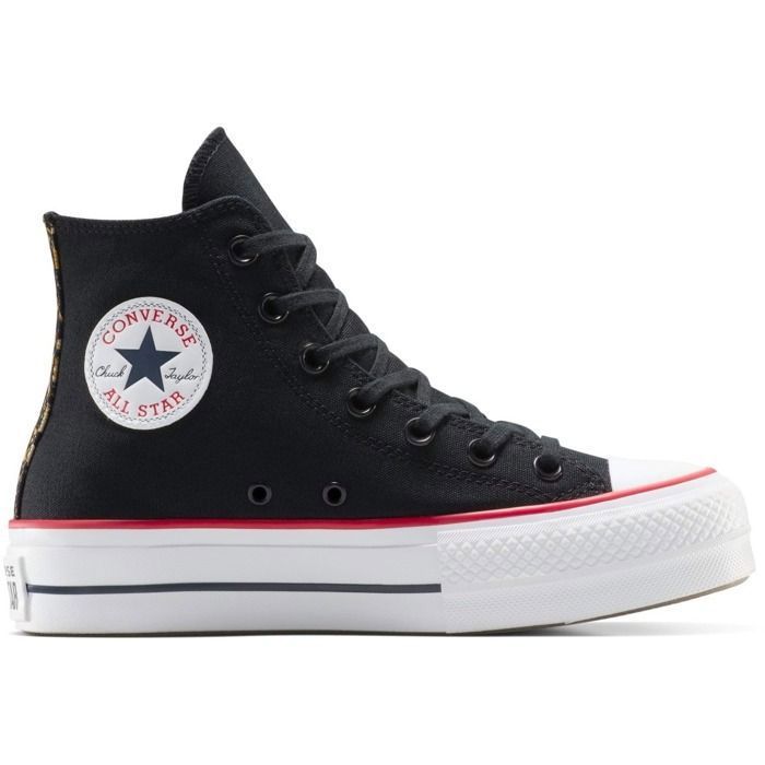 Converse Baskets Converse Chuck Taylor All Star Lift Platform Leopard Noir Mixte