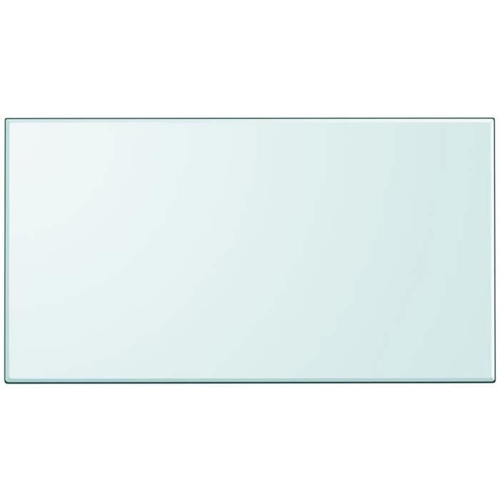 Dessus de table en verre trempé - vidaXL - 120x65 cm - Transparent - Épaisseur 8 mm - Facile à nettoyer - Durable
