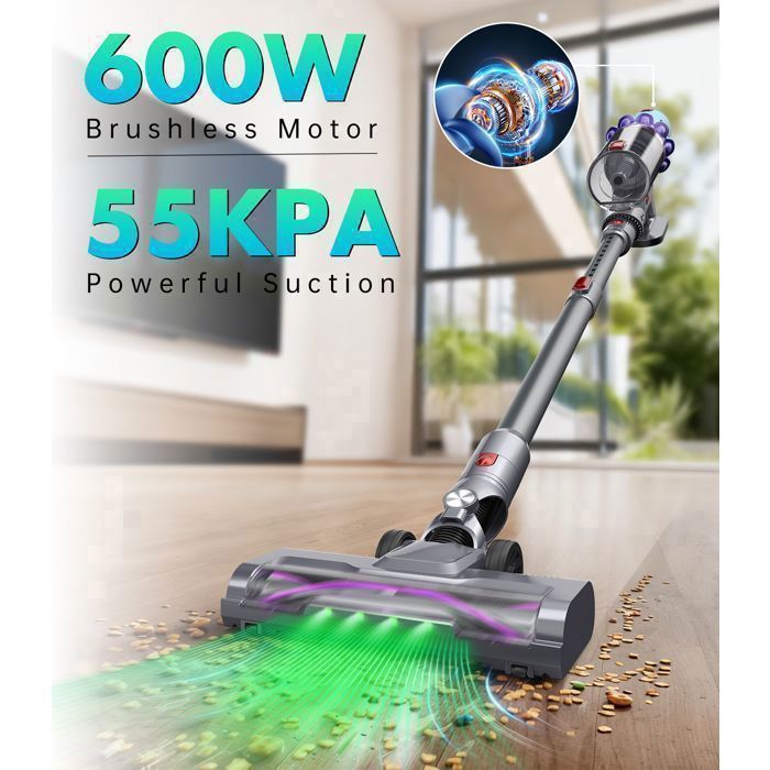 OMESER 55Kpa aspirateur vertical nettoyeur de tapis domestique réglable à tête longue